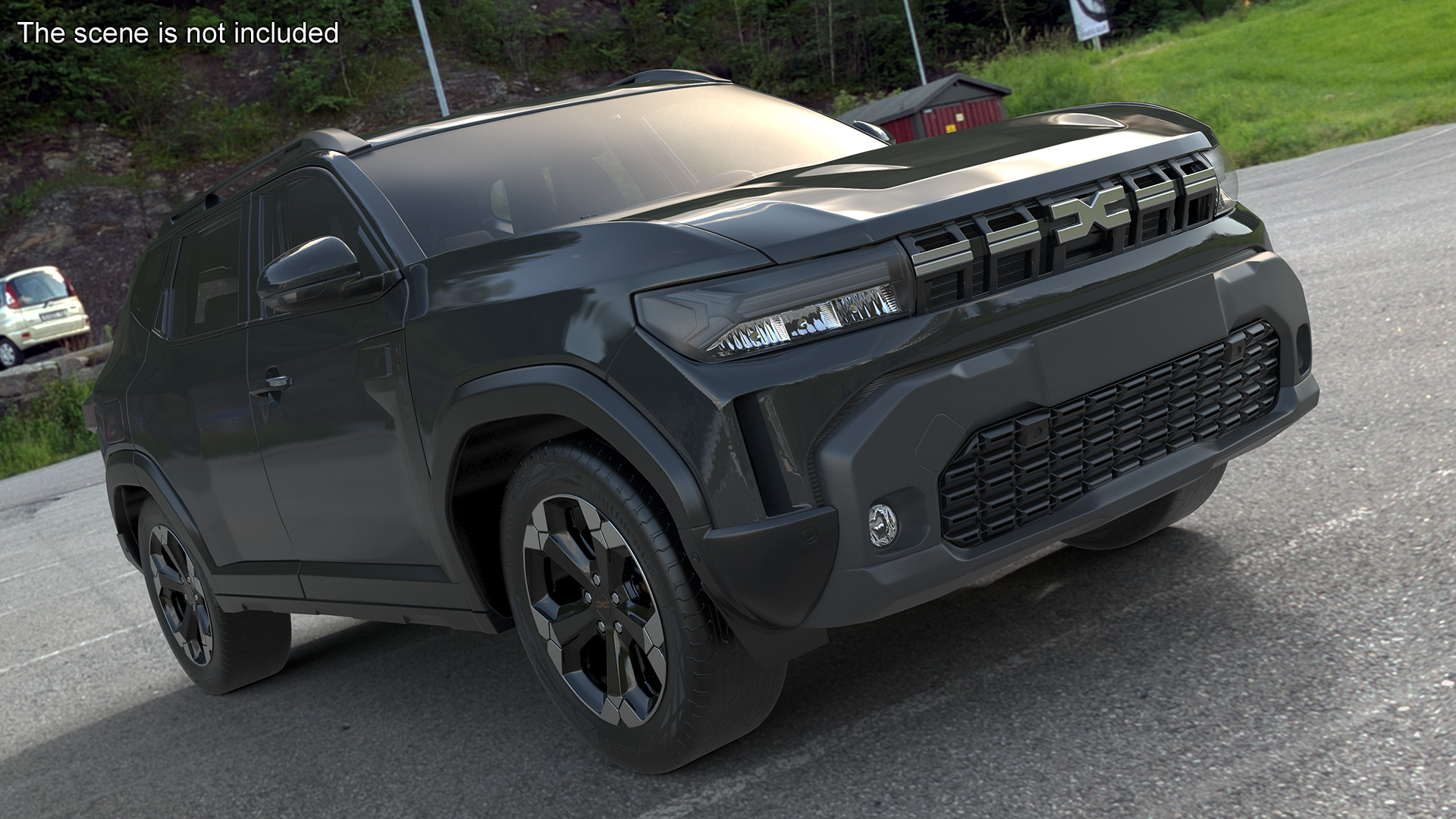 3D Dacia Duster 2024 Crossover Simplified Gray model