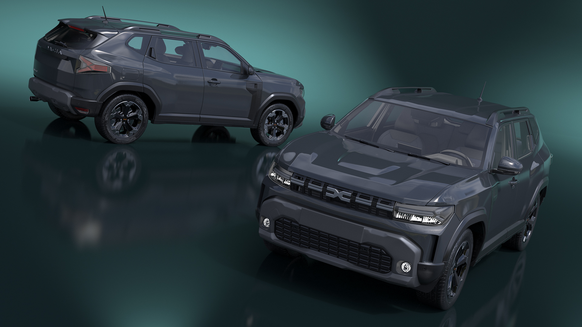 3D Dacia Duster 2024 Crossover Simplified Gray model