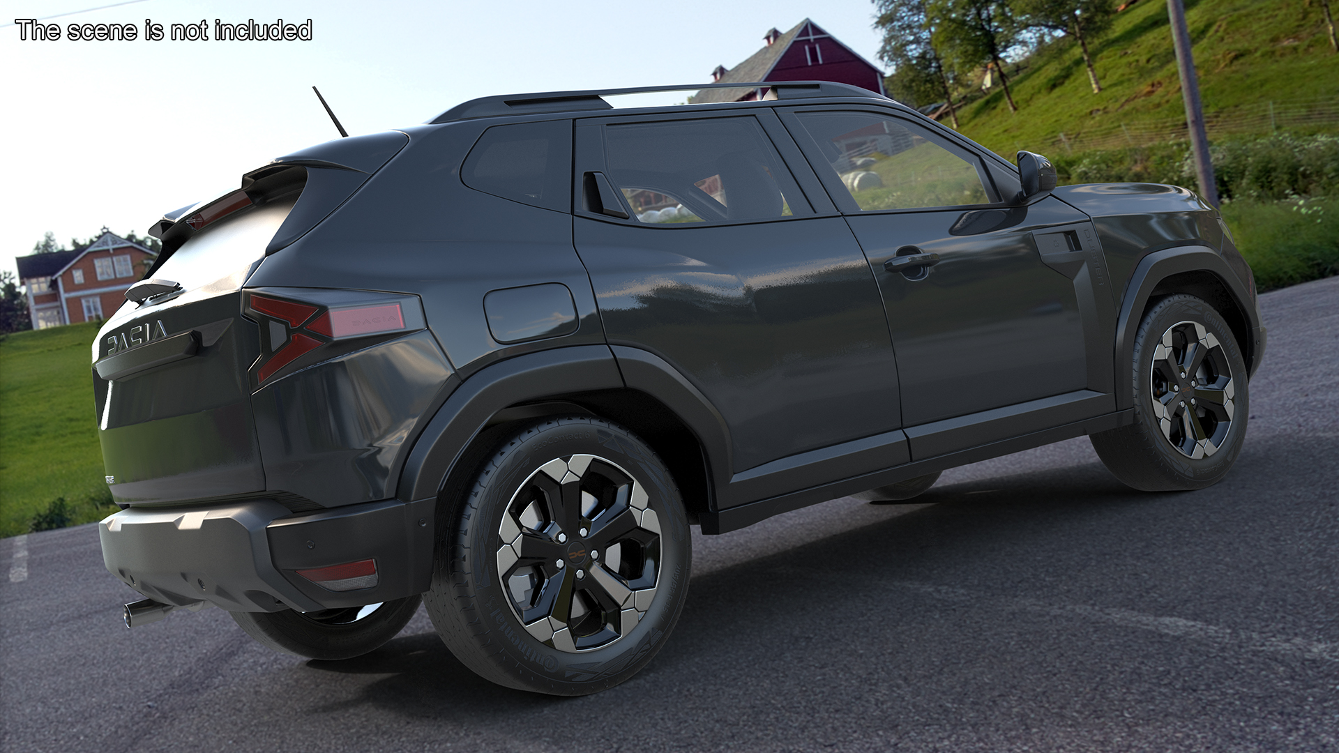 3D Dacia Duster 2024 Crossover Simplified Gray model