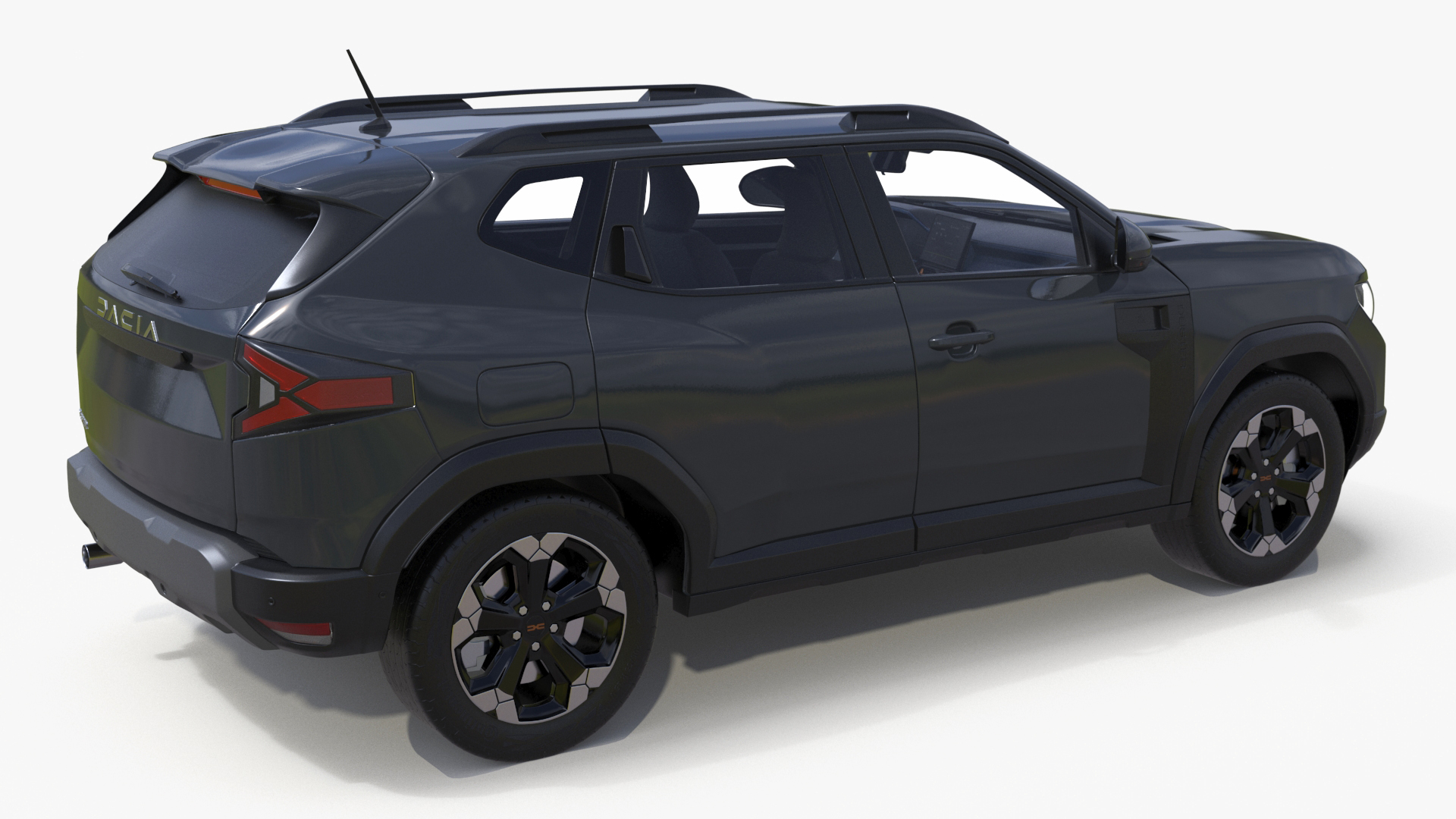 3D Dacia Duster 2024 Crossover Simplified Gray model