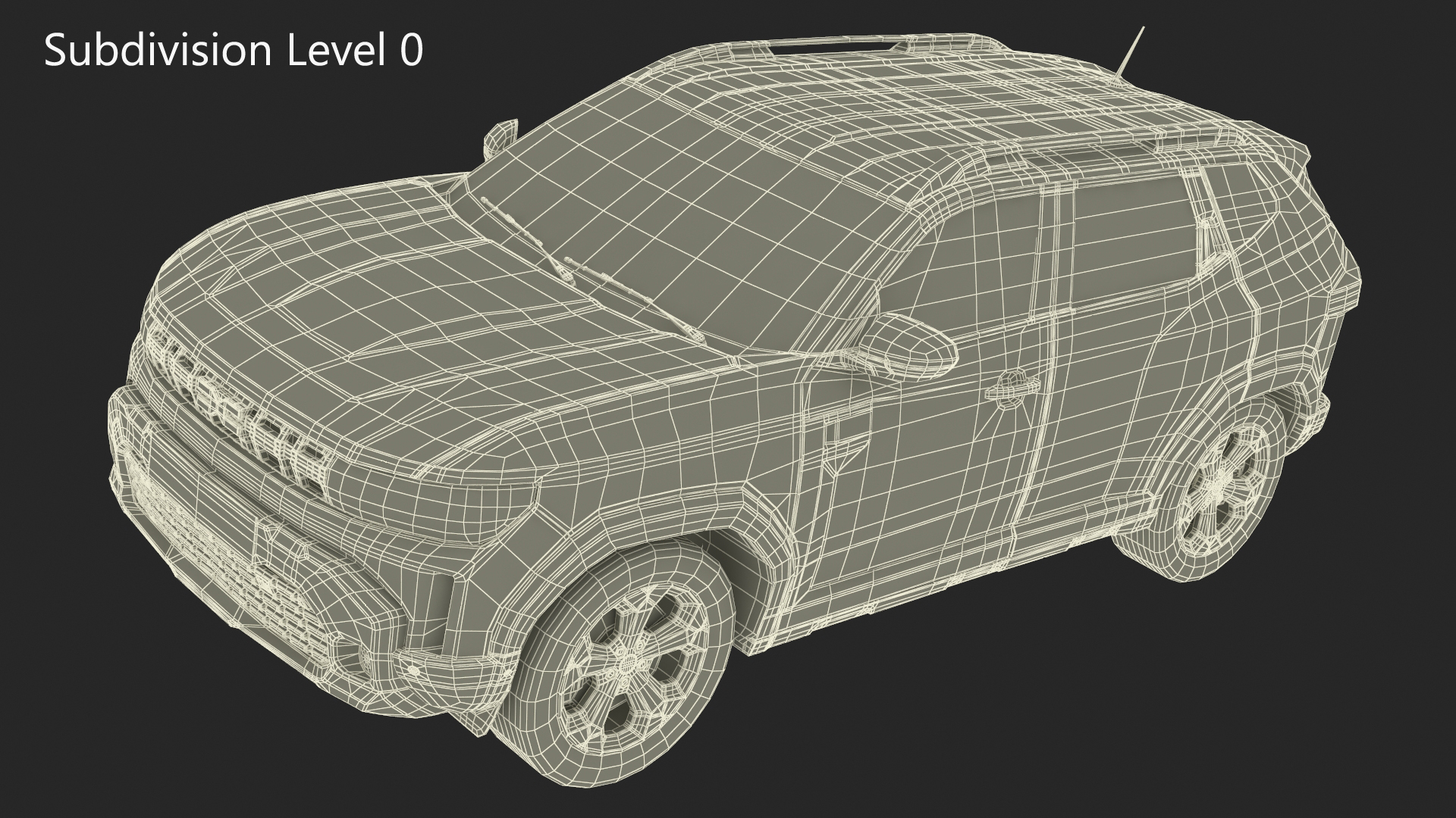 3D Dacia Duster 2024 Crossover Simplified Gray model