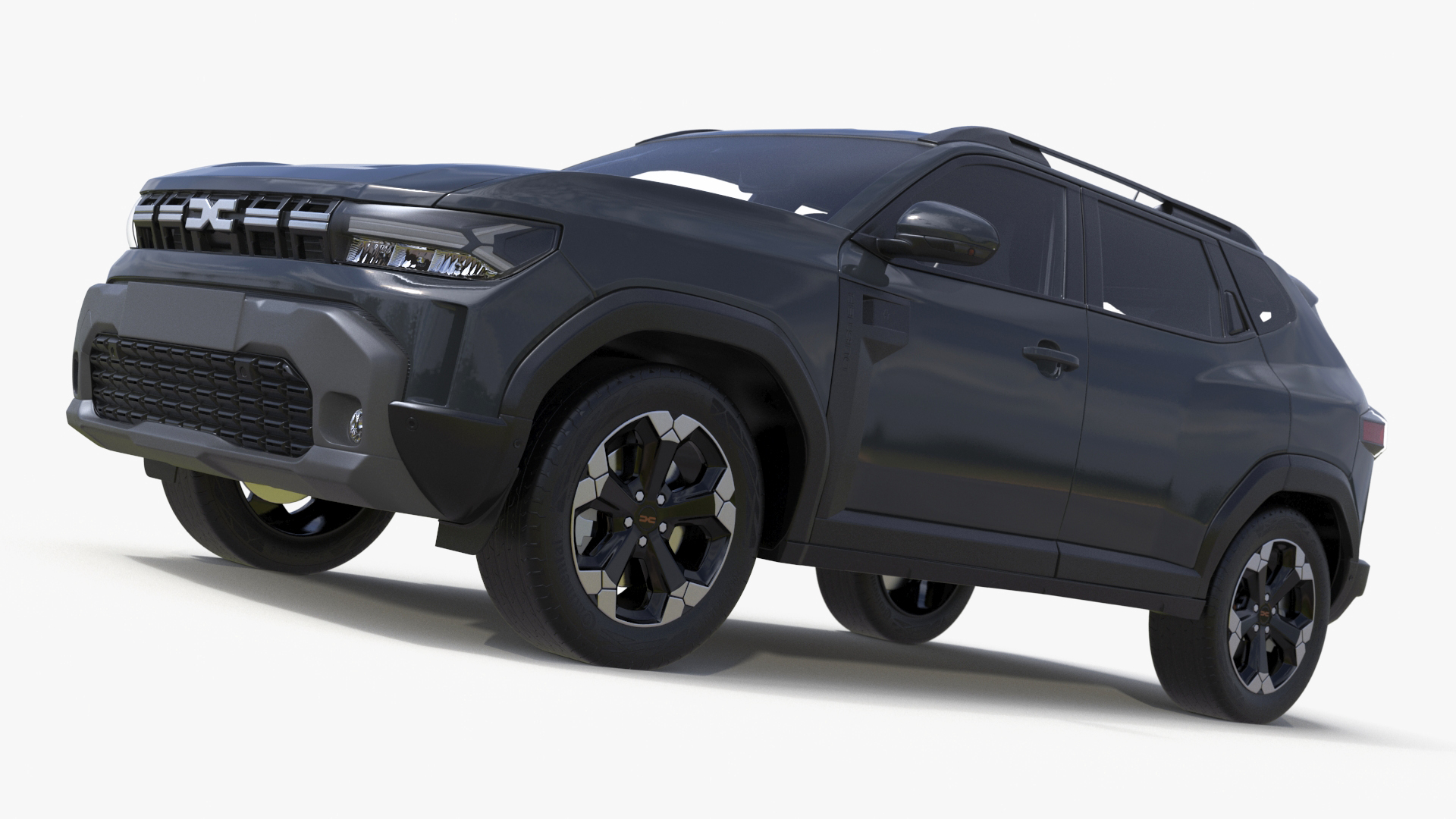 3D Dacia Duster 2024 Crossover Simplified Gray model