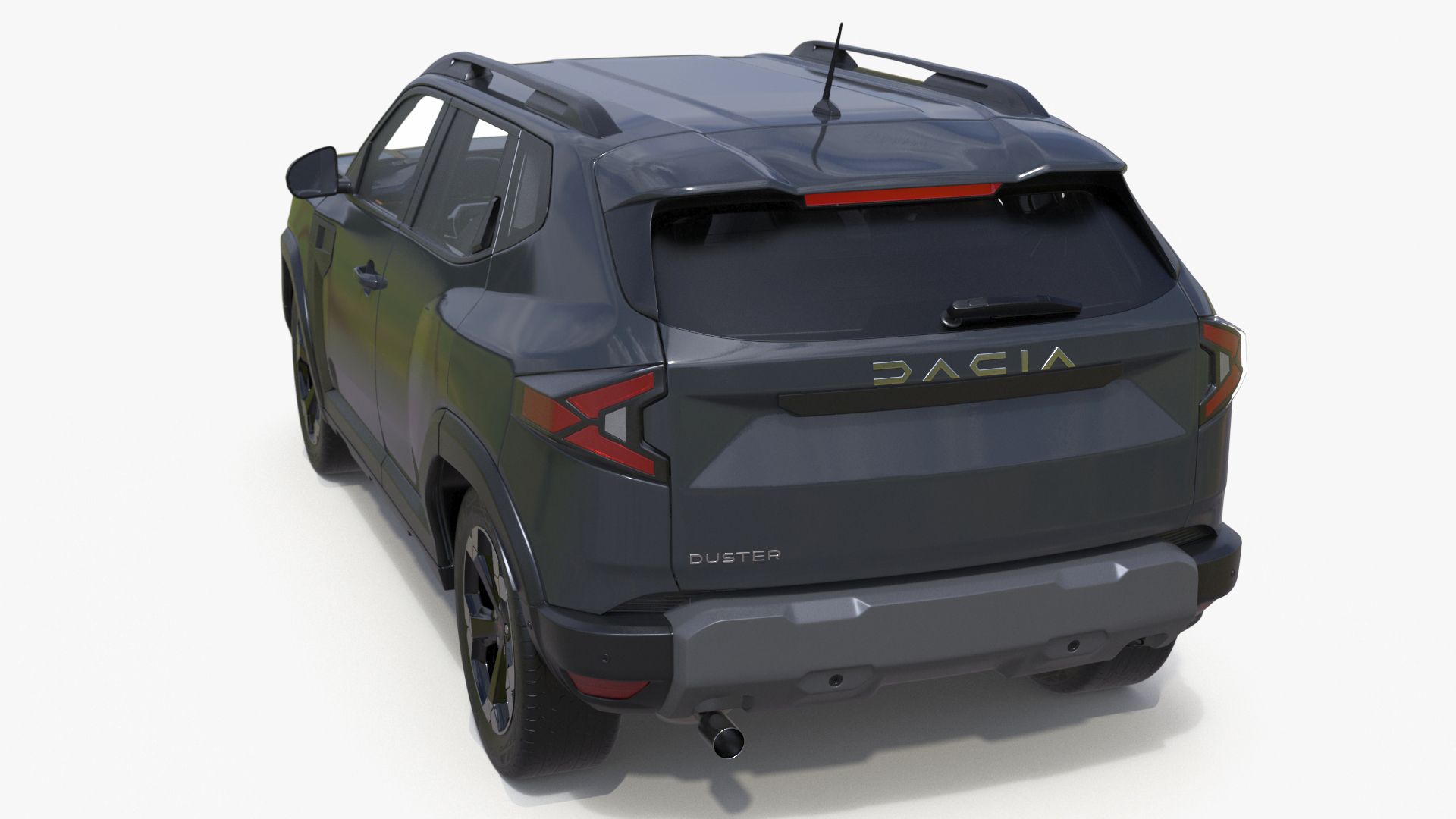 3D Dacia Duster 2024 Crossover Simplified Gray model