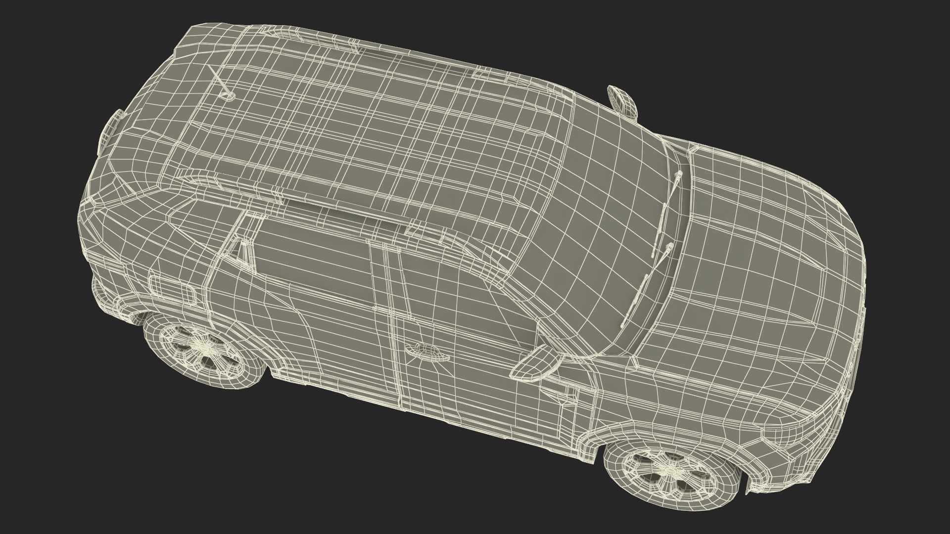 3D Dacia Duster 2024 Crossover Simplified Gray model