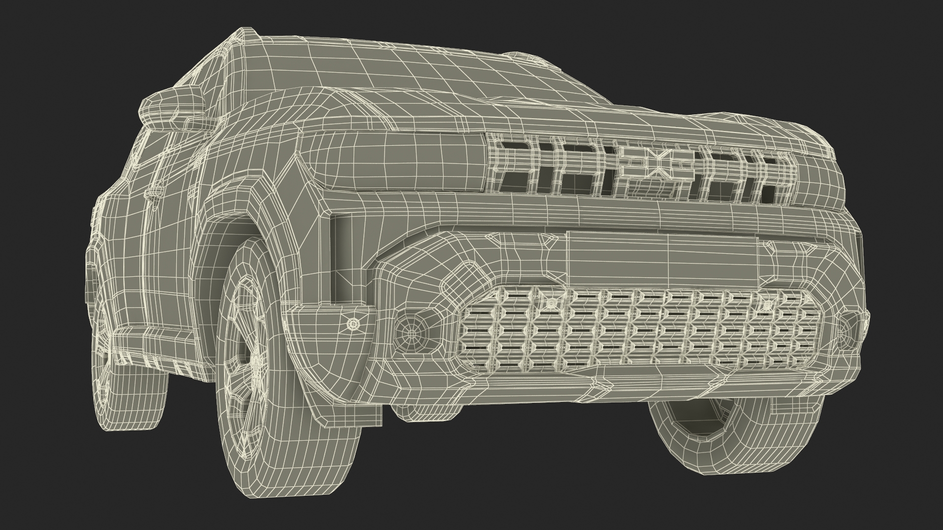 3D Dacia Duster 2024 Crossover Simplified Gray model