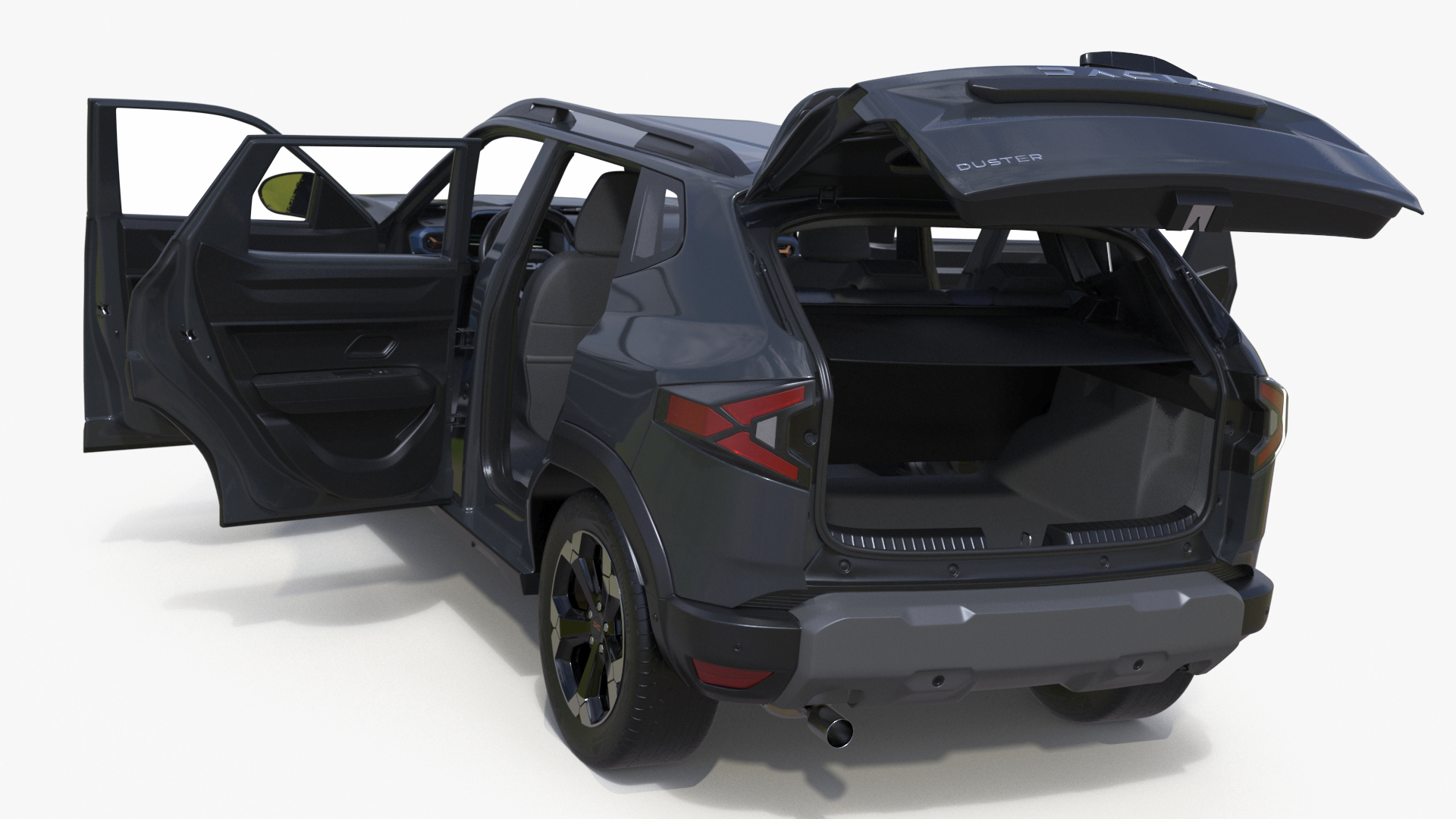 3D Dacia Duster 2024 Crossover Simplified Gray model