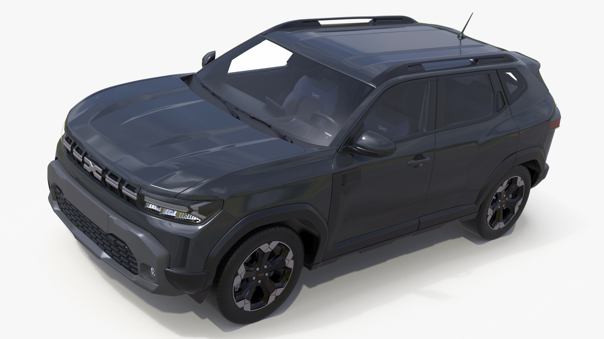 3D Dacia Duster 2024 Crossover Simplified Gray model