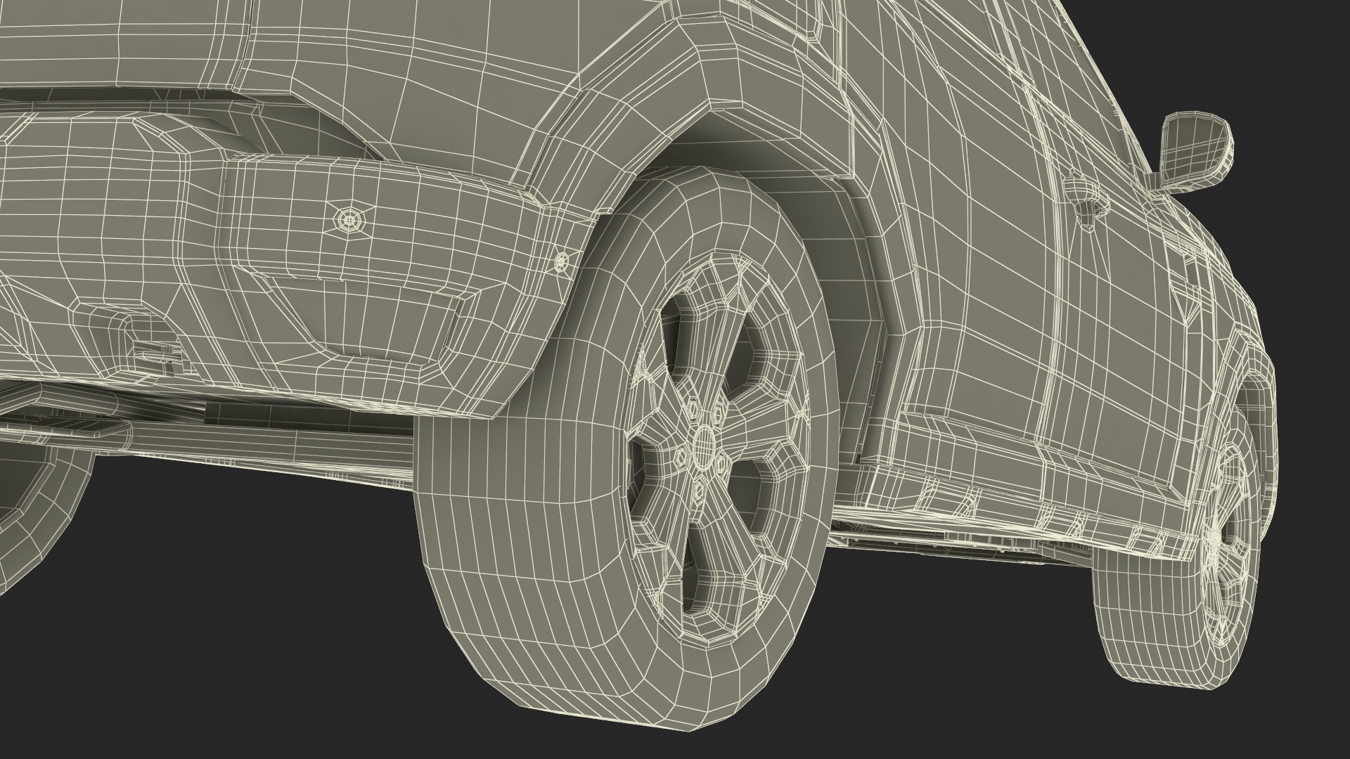 3D Dacia Duster 2024 Crossover Simplified Gray model