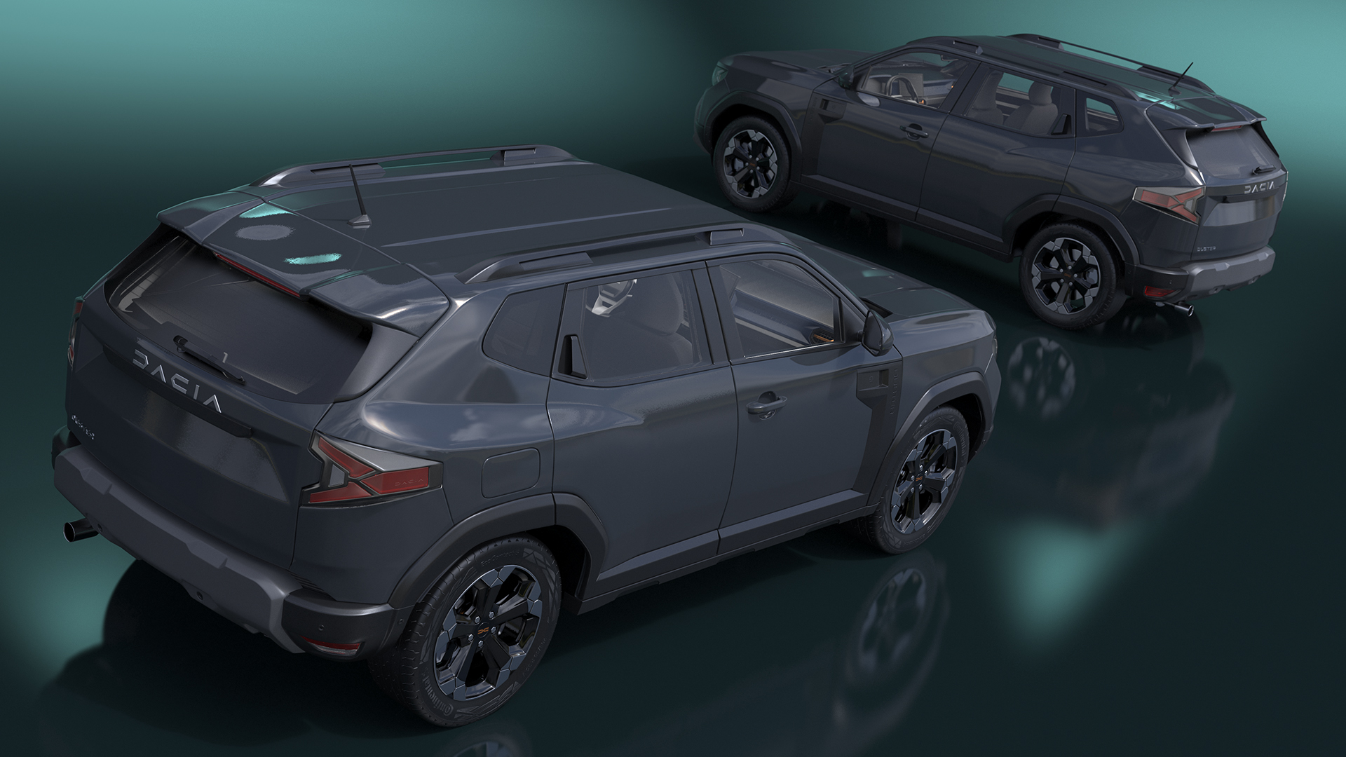 3D Dacia Duster 2024 Crossover Simplified Gray model