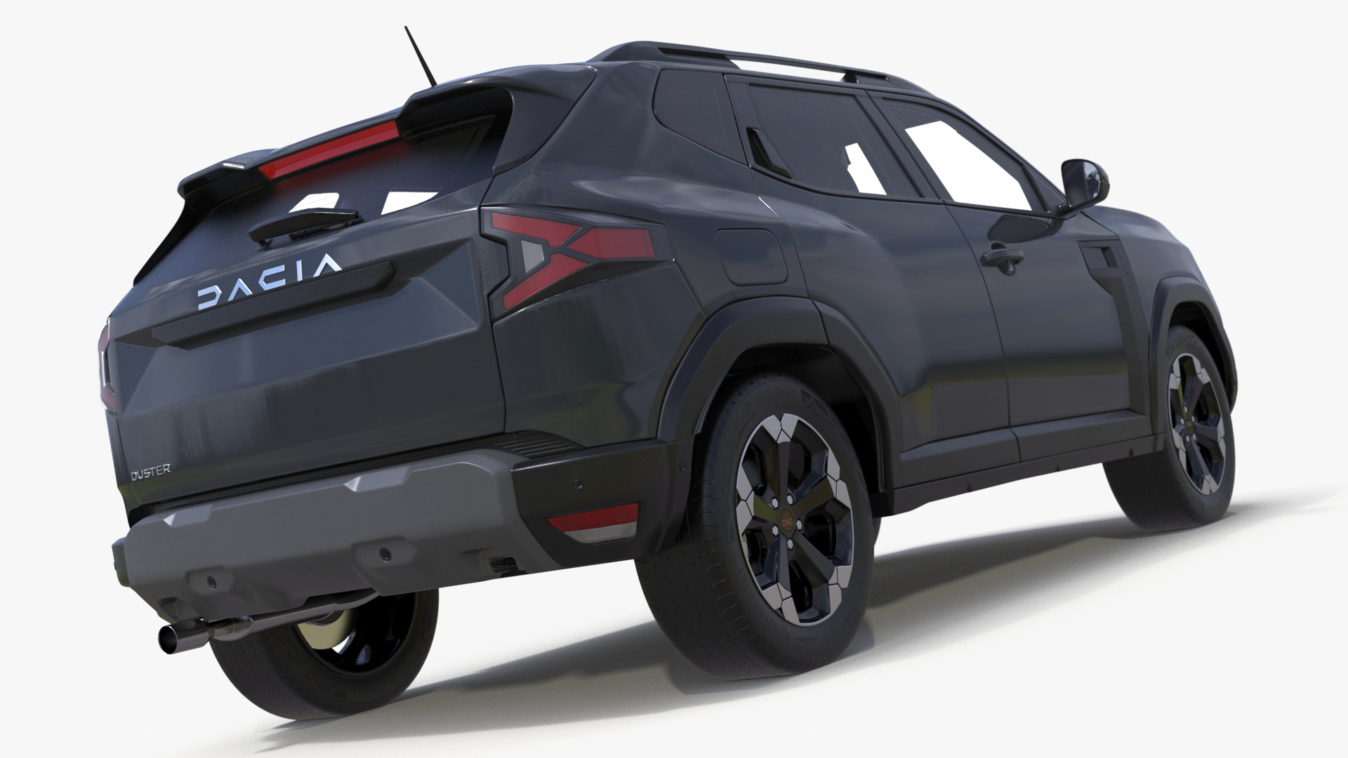 3D Dacia Duster 2024 Crossover Simplified Gray model