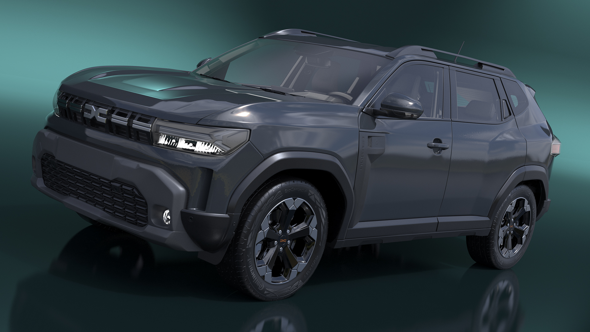 3D Dacia Duster 2024 Crossover Simplified Gray model