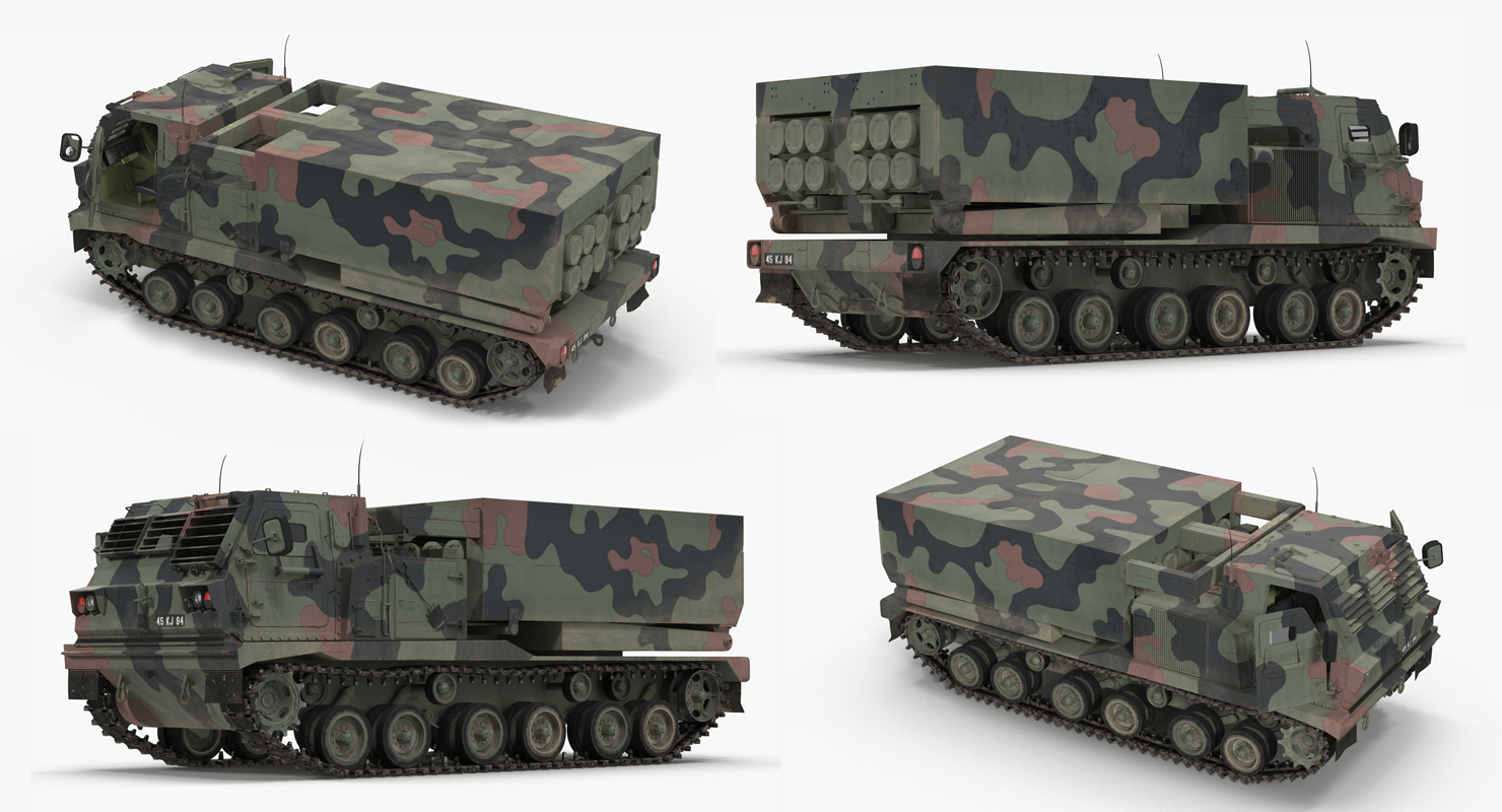 US Multiple Rocket Launcher M270 MLRS Camo 3D