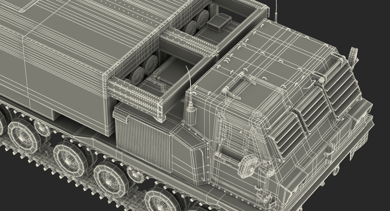 US Multiple Rocket Launcher M270 MLRS Camo 3D