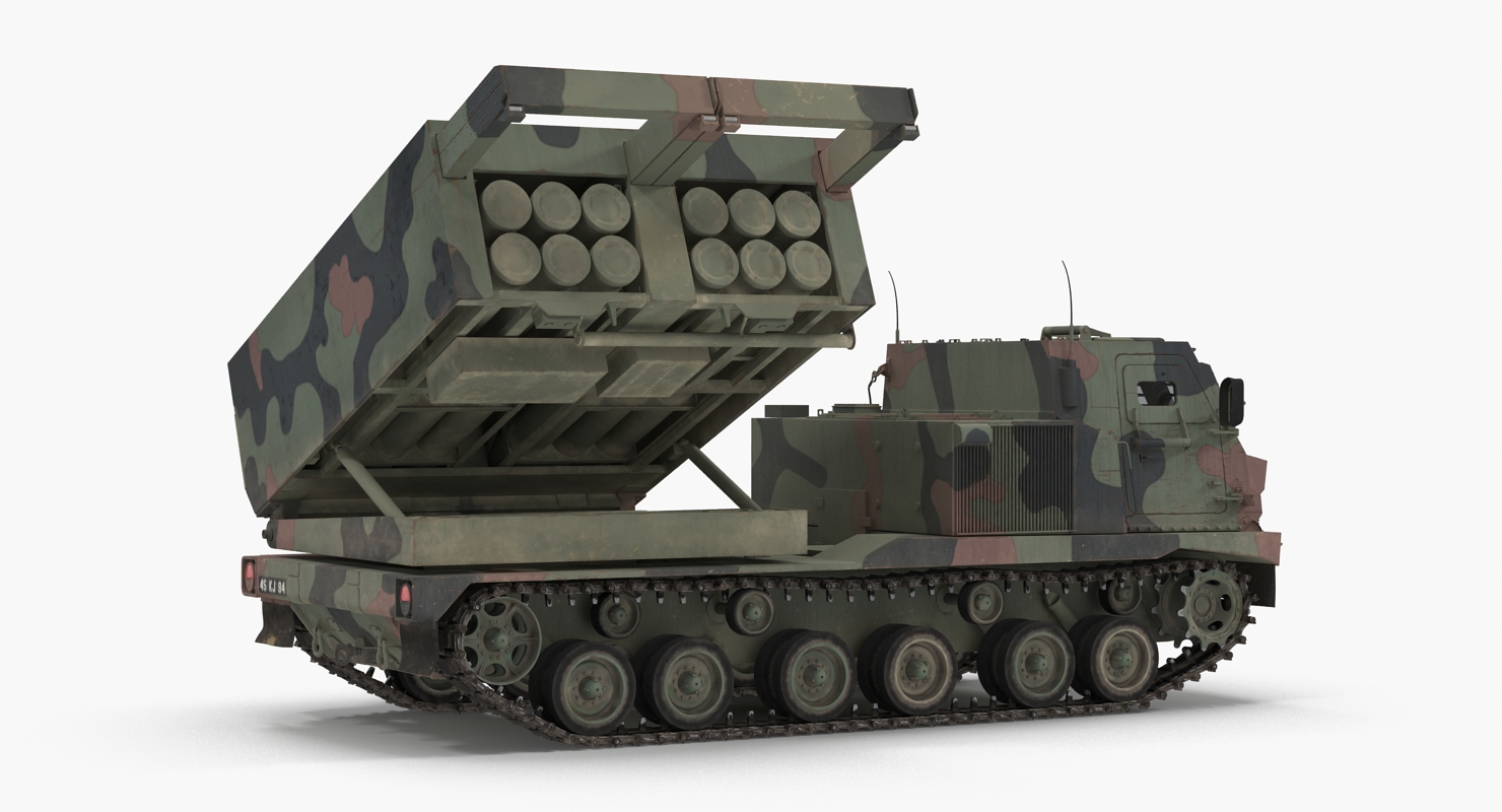 US Multiple Rocket Launcher M270 MLRS Camo 3D