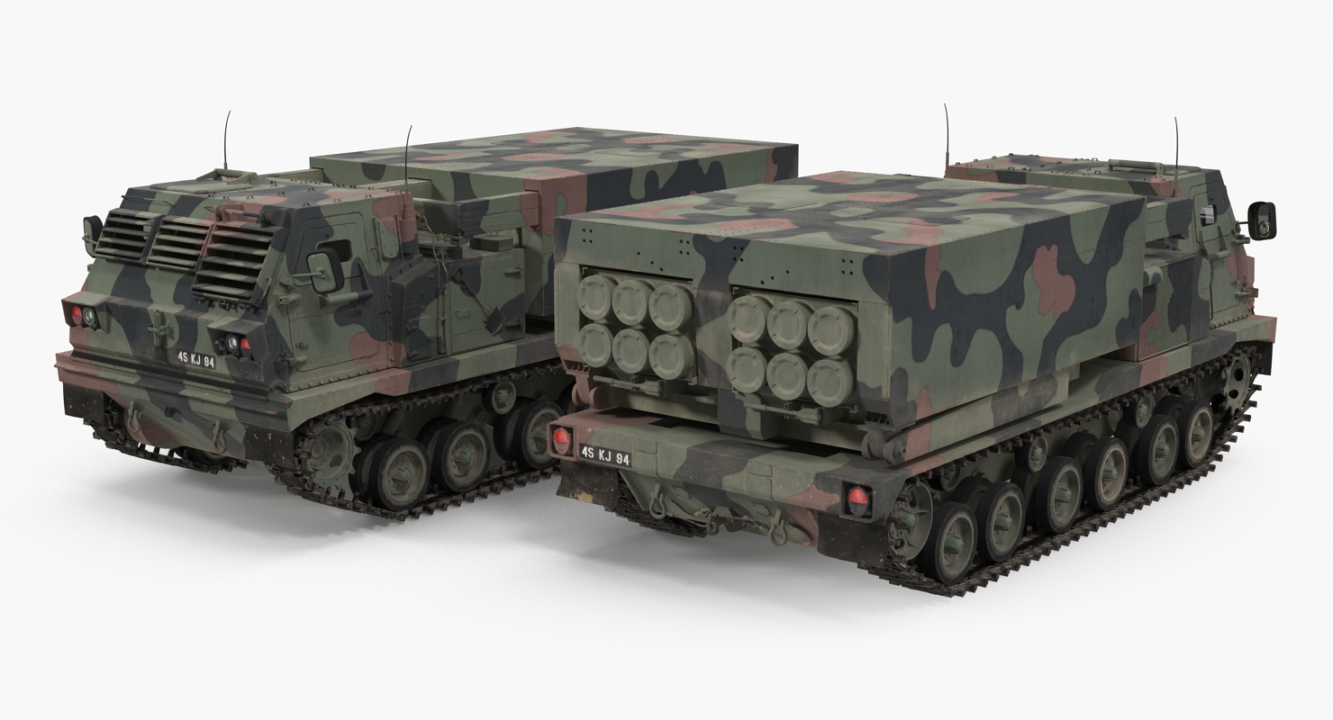 US Multiple Rocket Launcher M270 MLRS Camo 3D