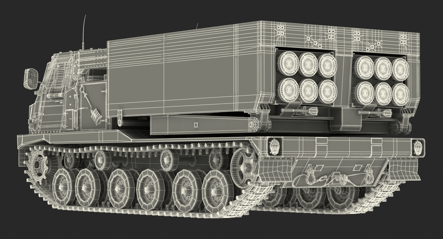 US Multiple Rocket Launcher M270 MLRS Camo 3D