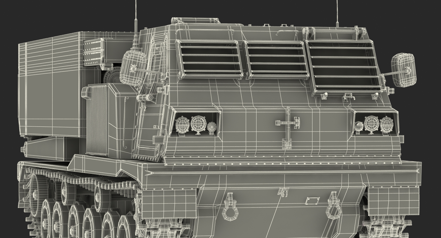 US Multiple Rocket Launcher M270 MLRS Camo 3D