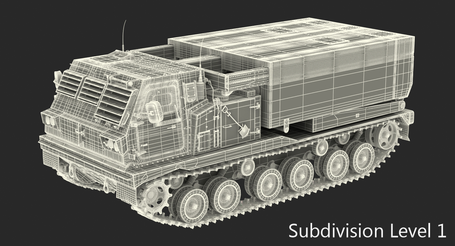 US Multiple Rocket Launcher M270 MLRS Camo 3D