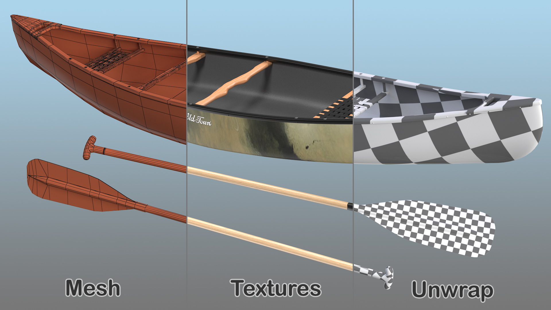 Old Town Discovery 169 Tripping Canoe Camo 3D