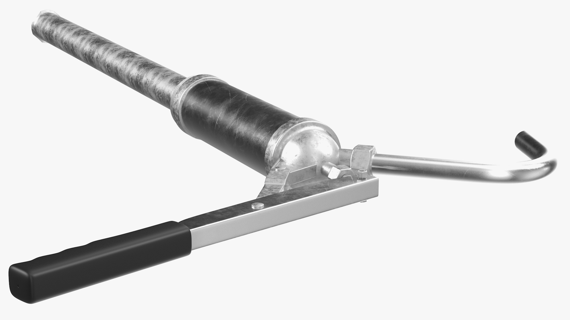 Lever Barrel Drum Hand Pump Rigged 3D model