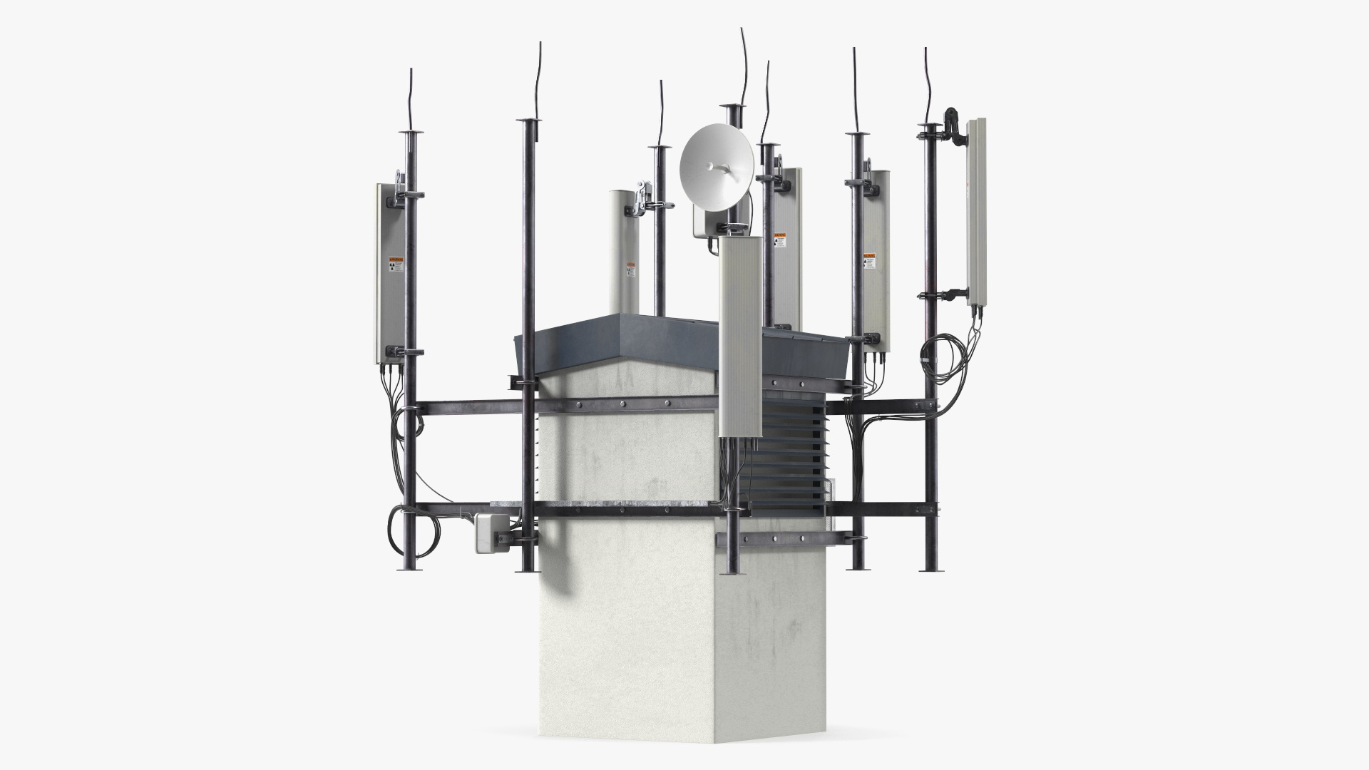 Rooftop Cellular Tower Transmitter 3D model