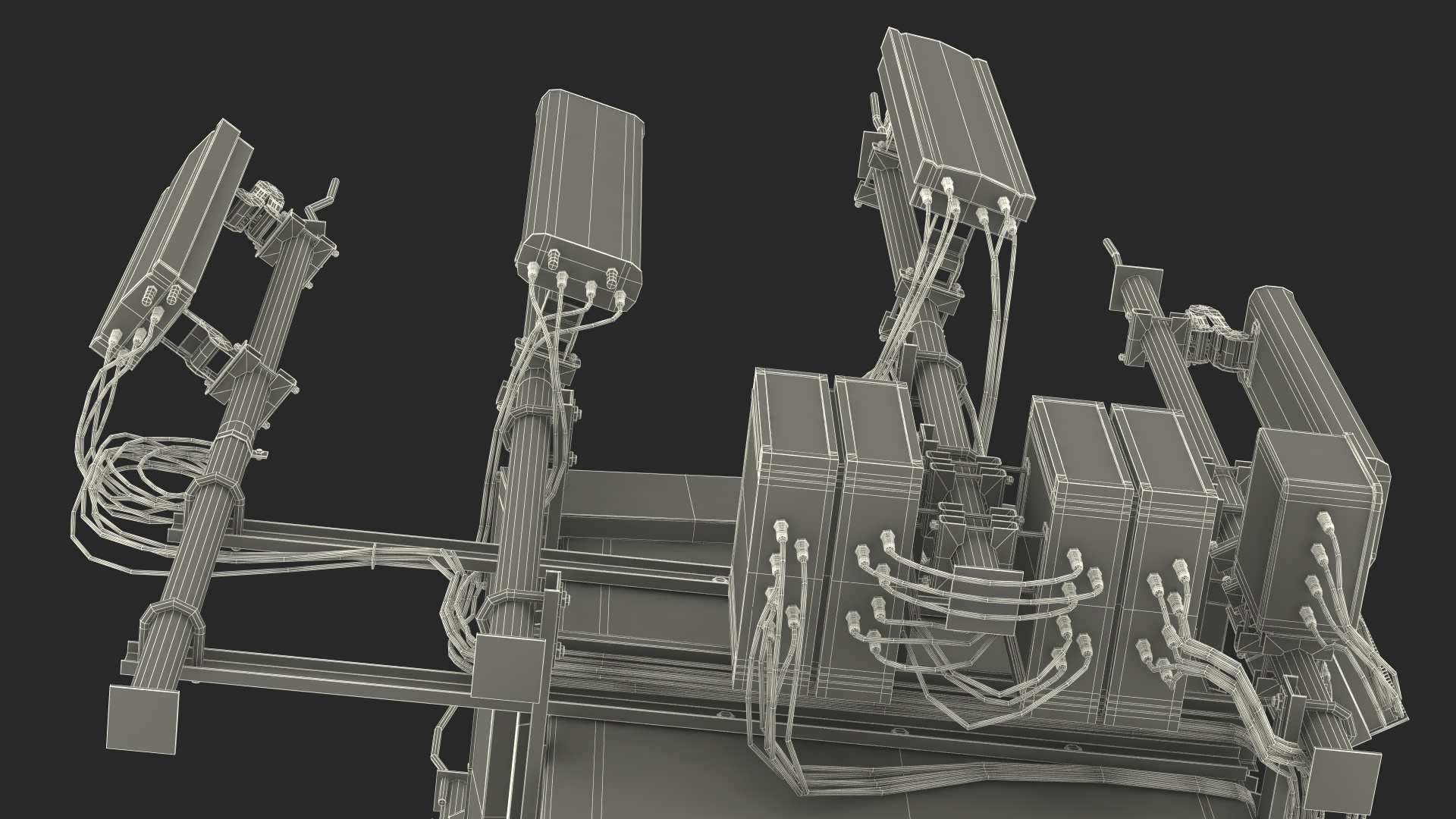 Rooftop Cellular Tower Transmitter 3D model