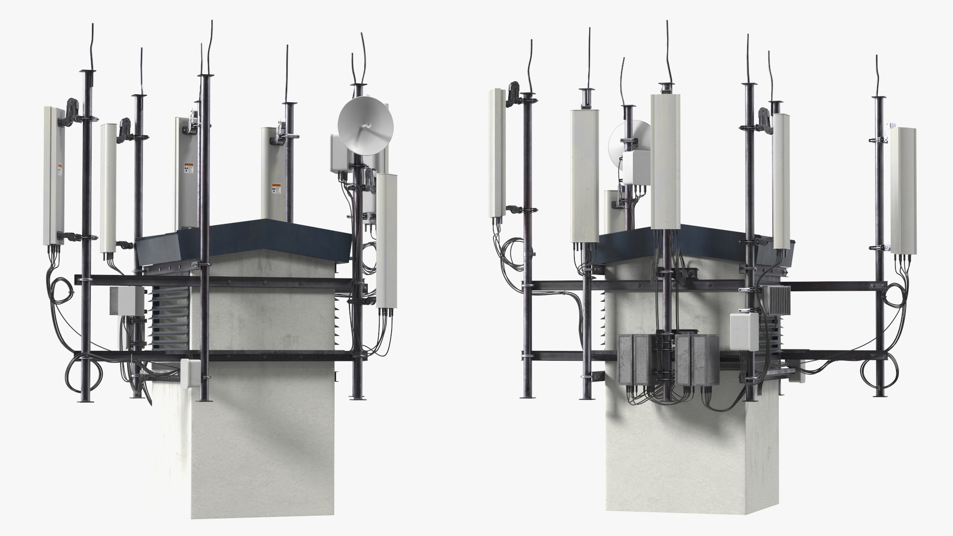 Rooftop Cellular Tower Transmitter 3D model