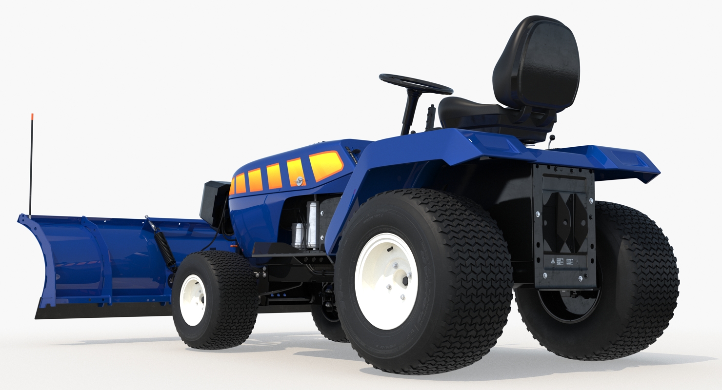 Tractor with Snow Plow 3D