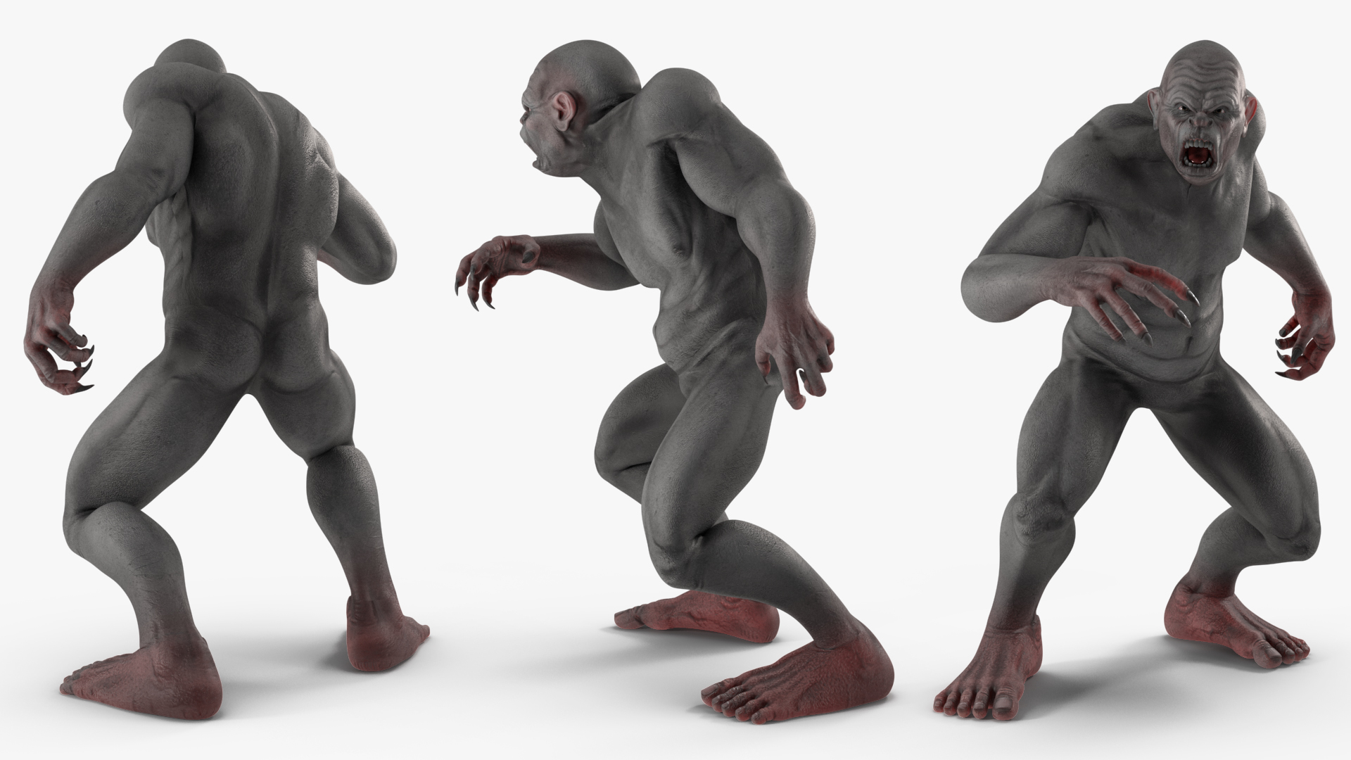 3D model Grey Ogre Aggressive