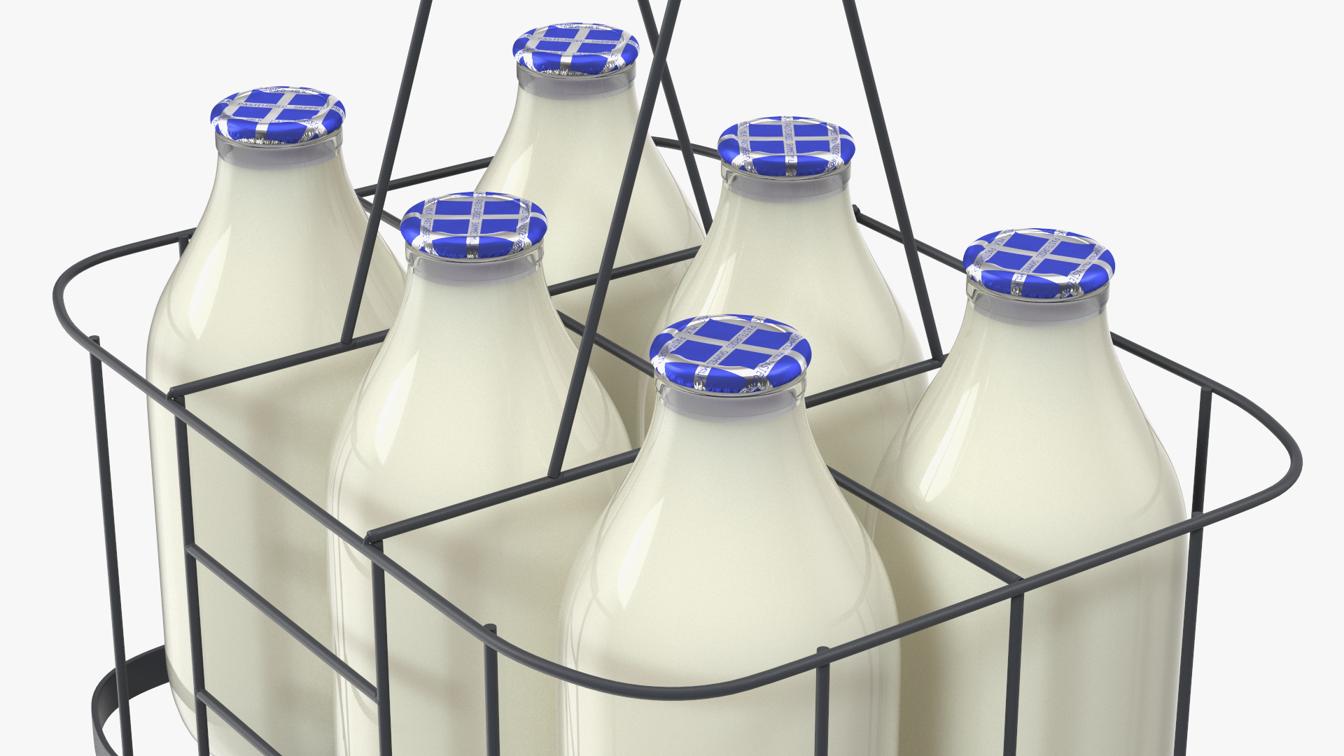 3D Skimmed Milk Bottles with Foil Top in Carrying Case