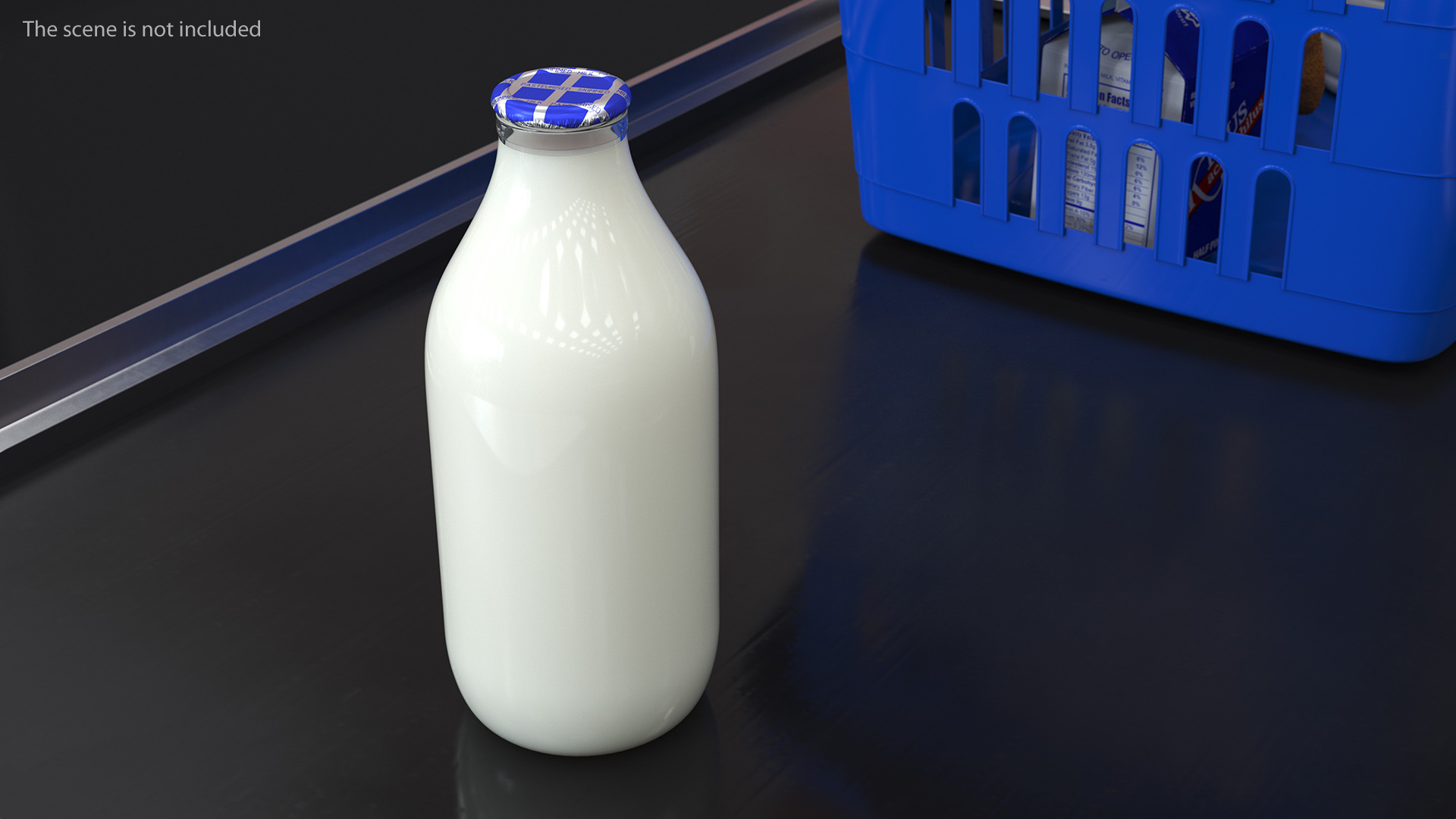 3D Skimmed Milk Bottles with Foil Top in Carrying Case