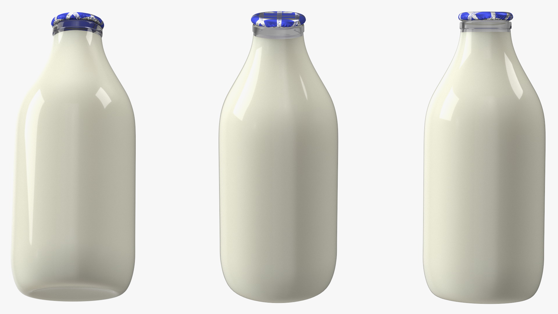 3D Skimmed Milk Bottles with Foil Top in Carrying Case