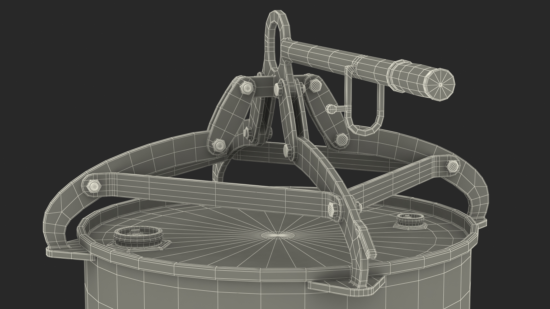 Vertical Drum Lifting Tongs with Barrel 3D model