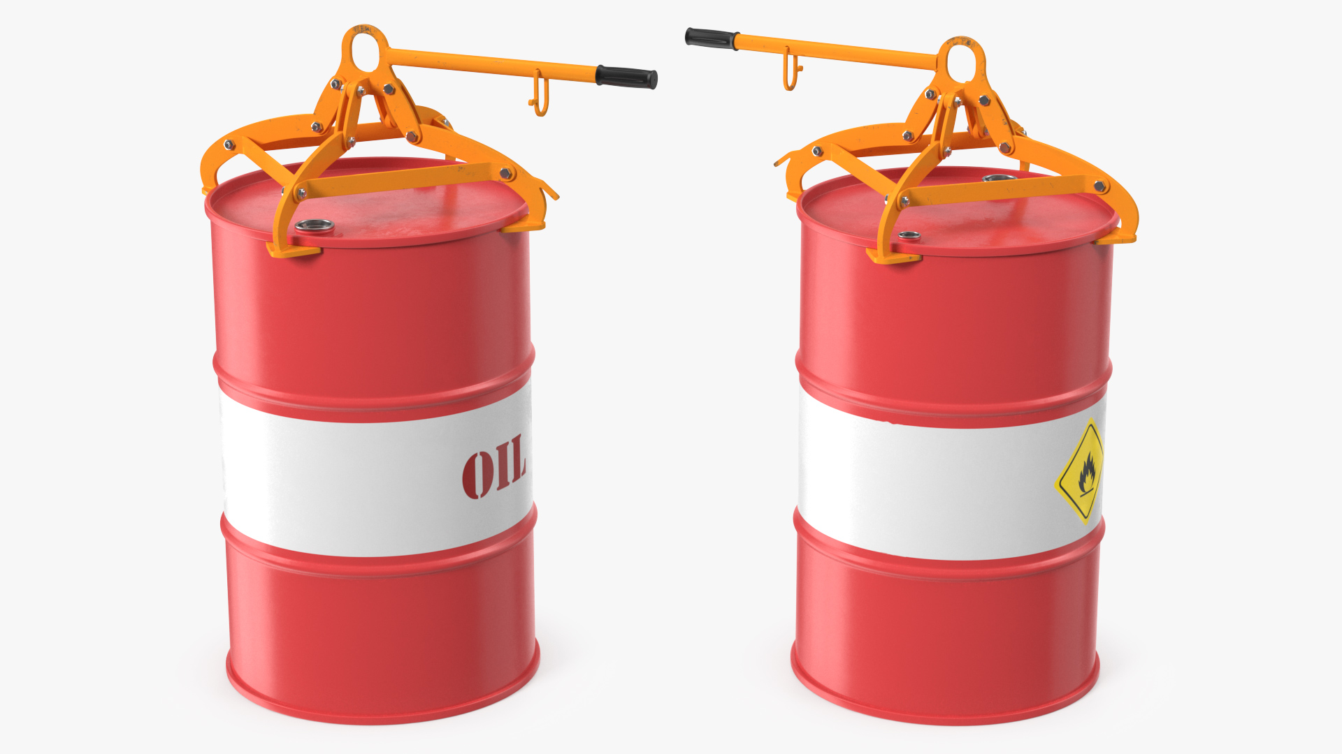 Vertical Drum Lifting Tongs with Barrel 3D model