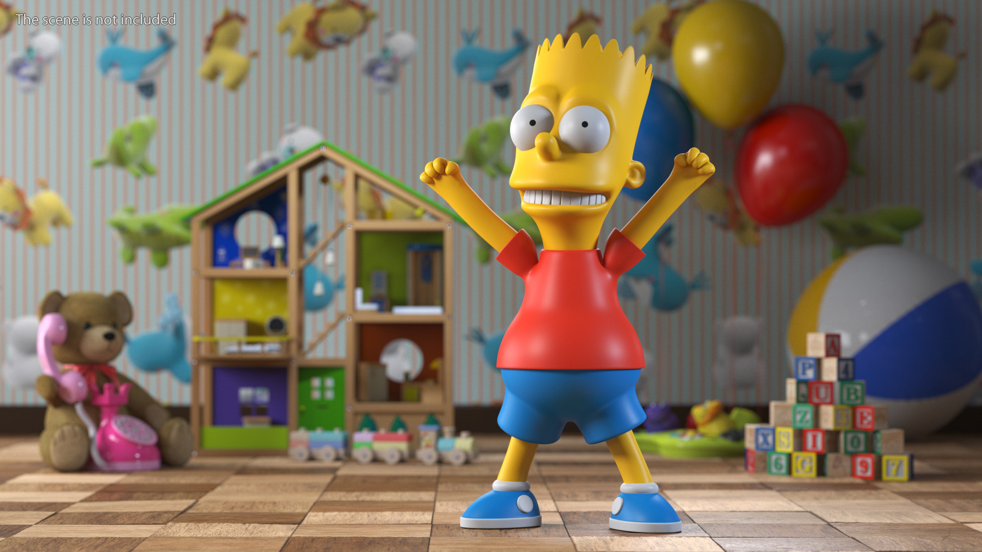 Bart Simpson Character Rigged 3D model