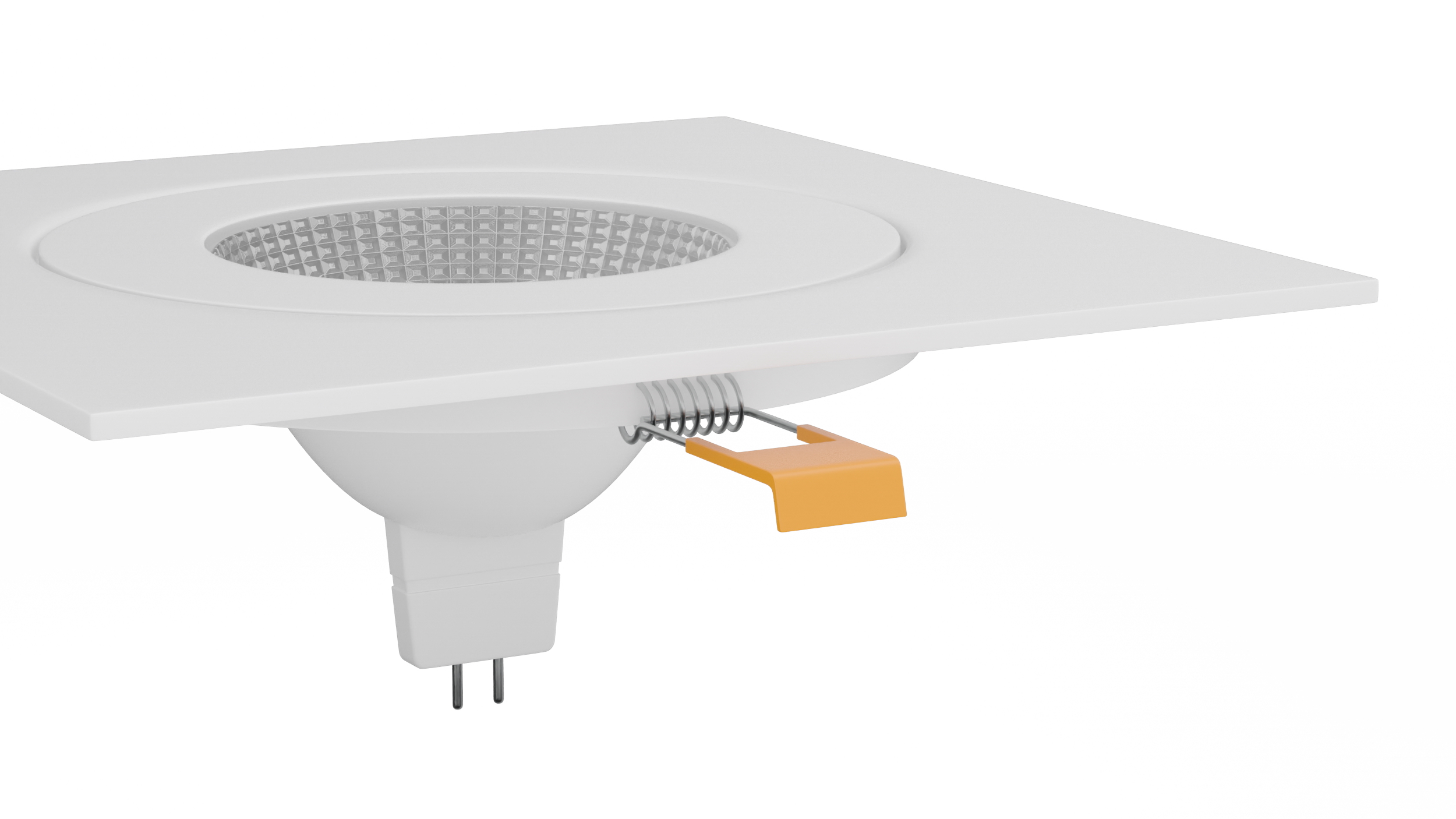 3D model Recessed Modular Ceiling Lamp White