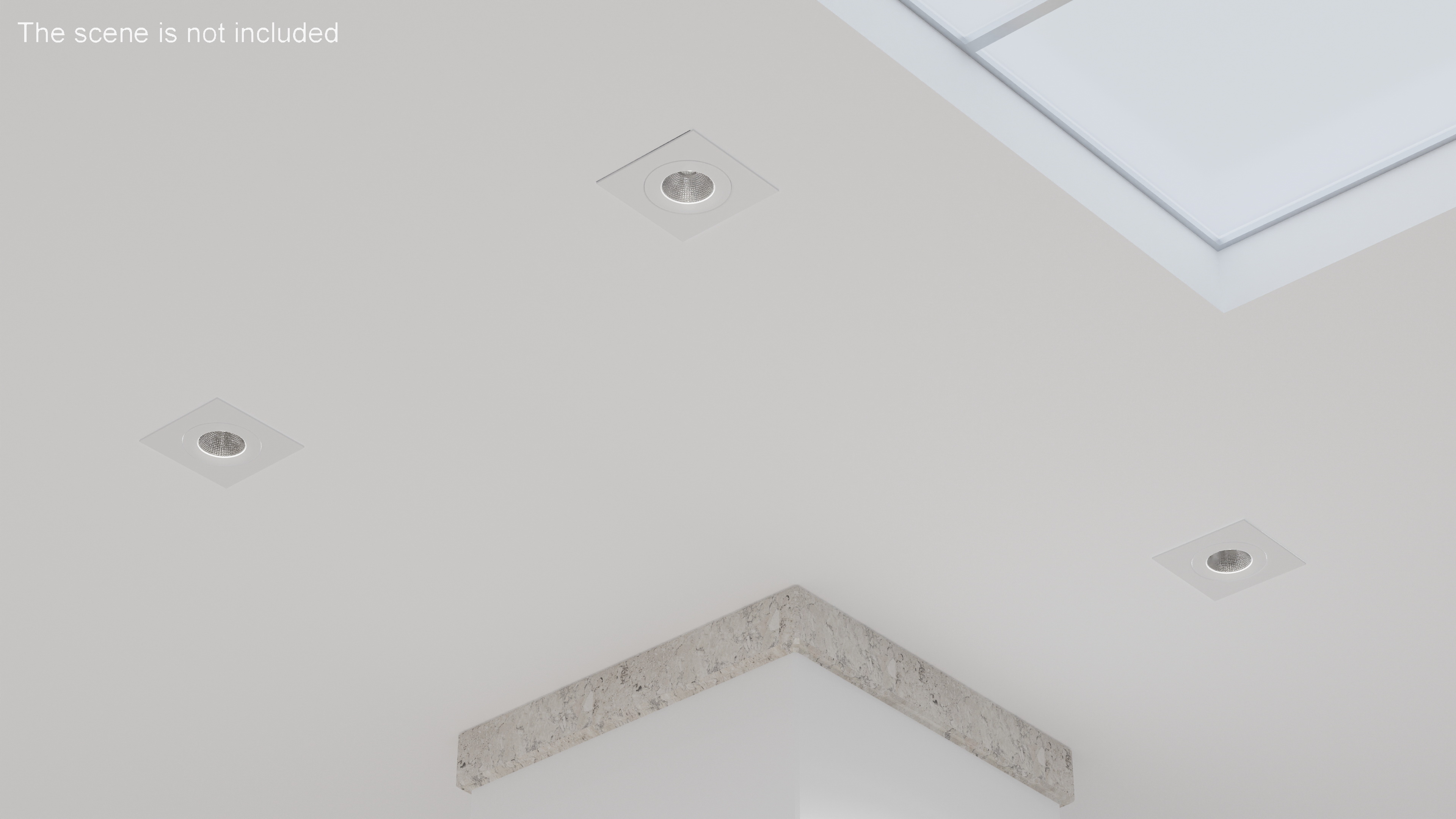 3D model Recessed Modular Ceiling Lamp White