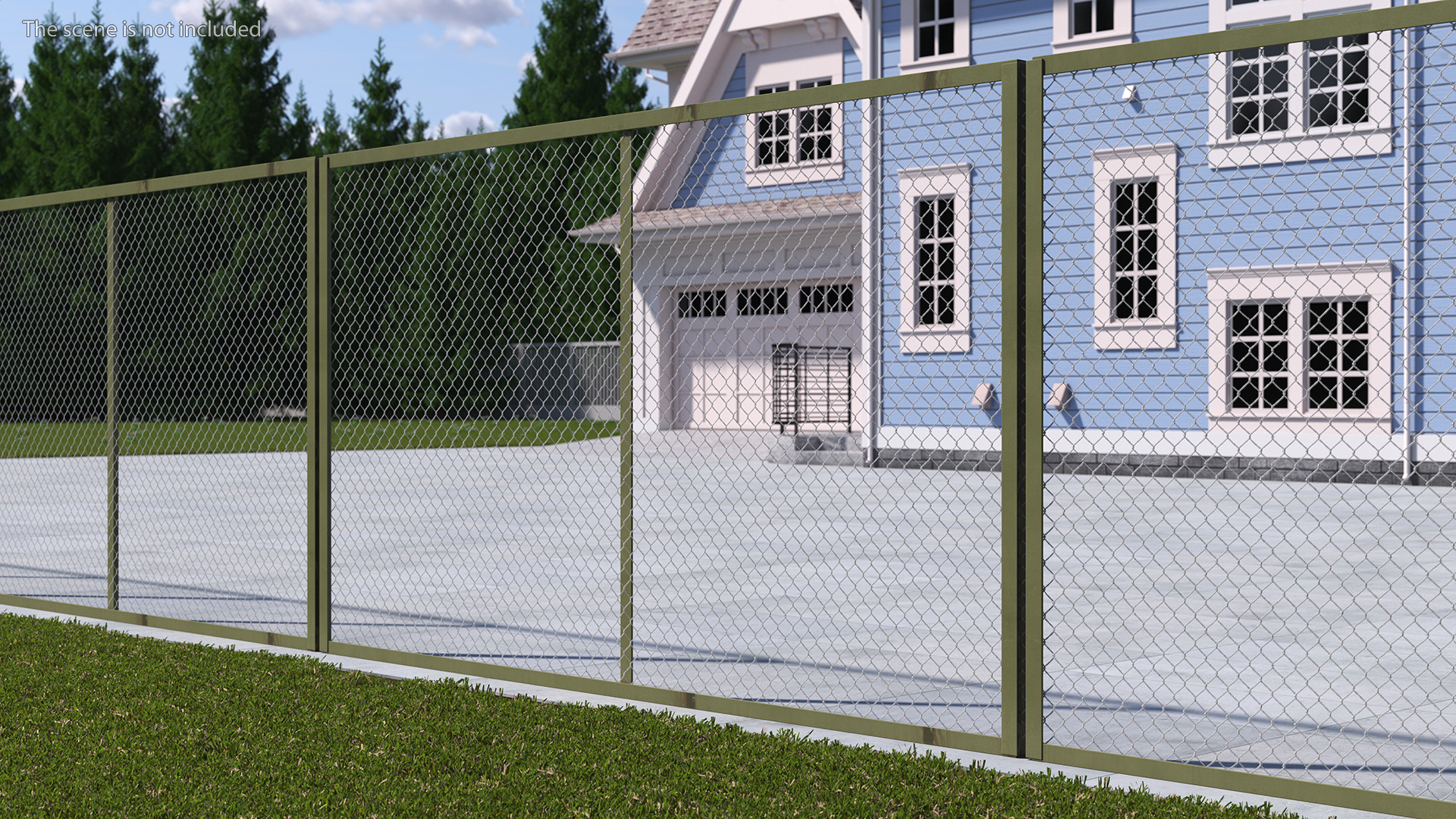 Traditional Wire Fence 3D