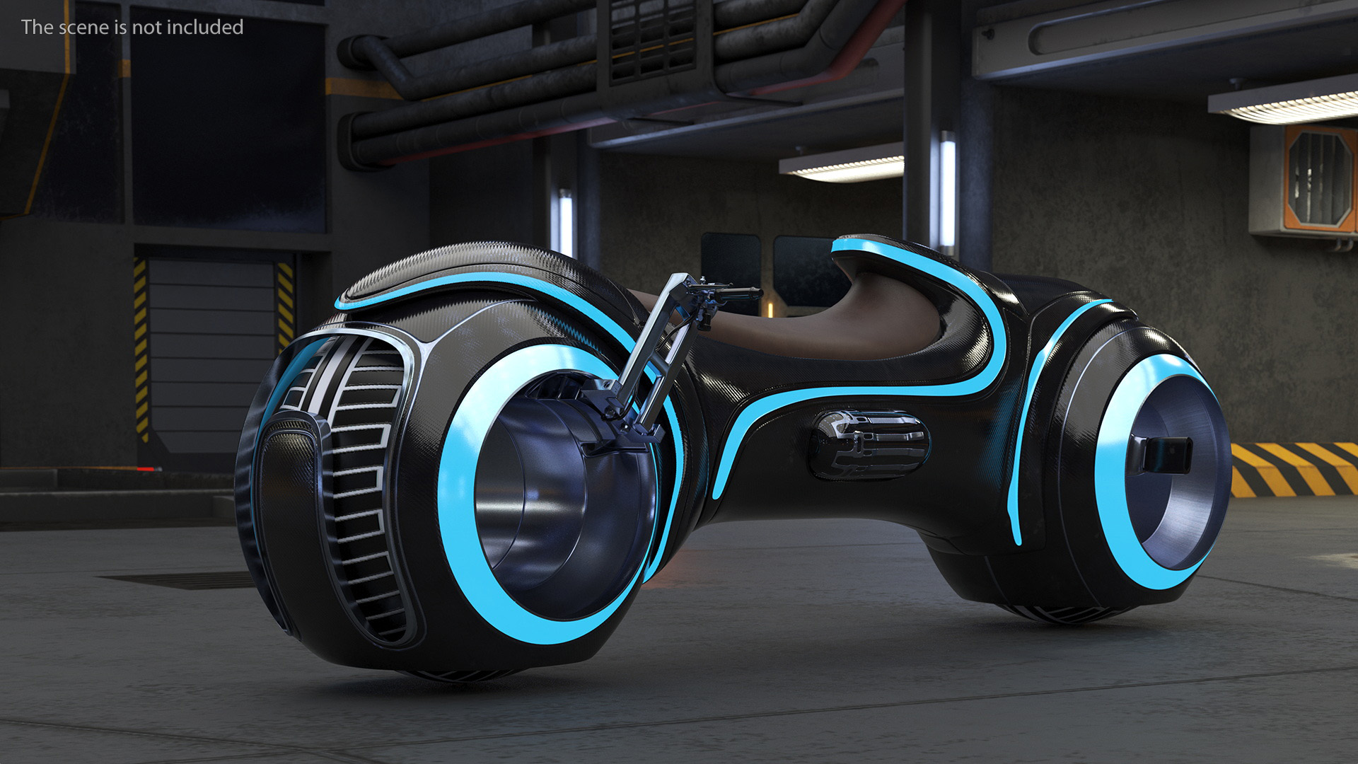 3D Futuristic Motorcycle Rigged model