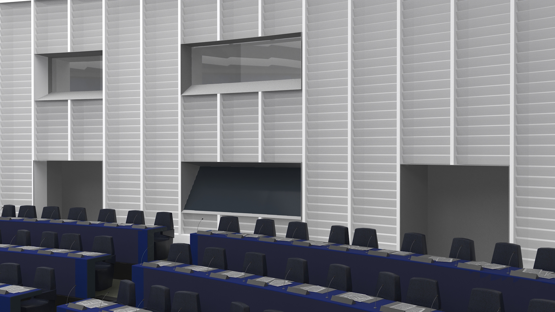 European Parliament Hemicycle Chamber 3D