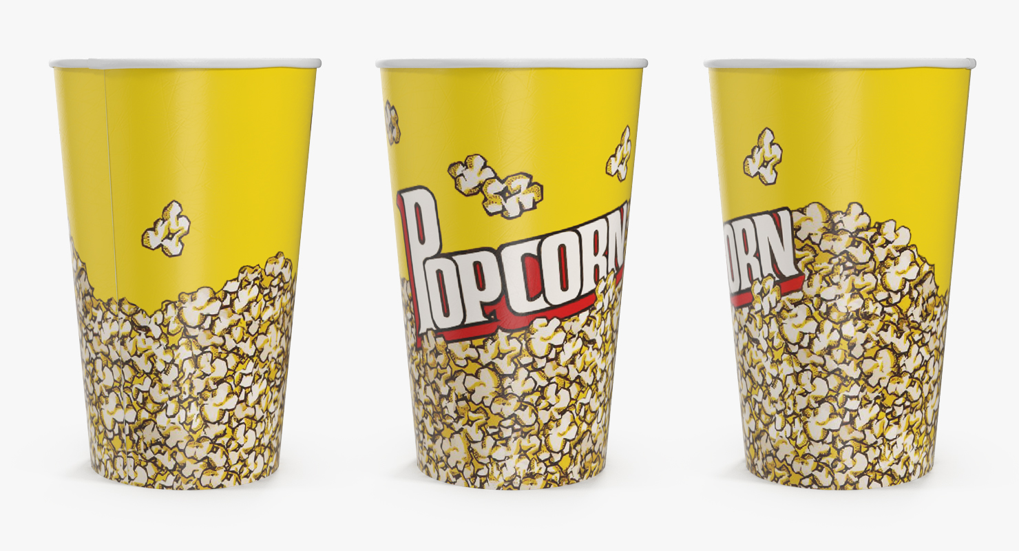 Empty Popcorn Cup 3D