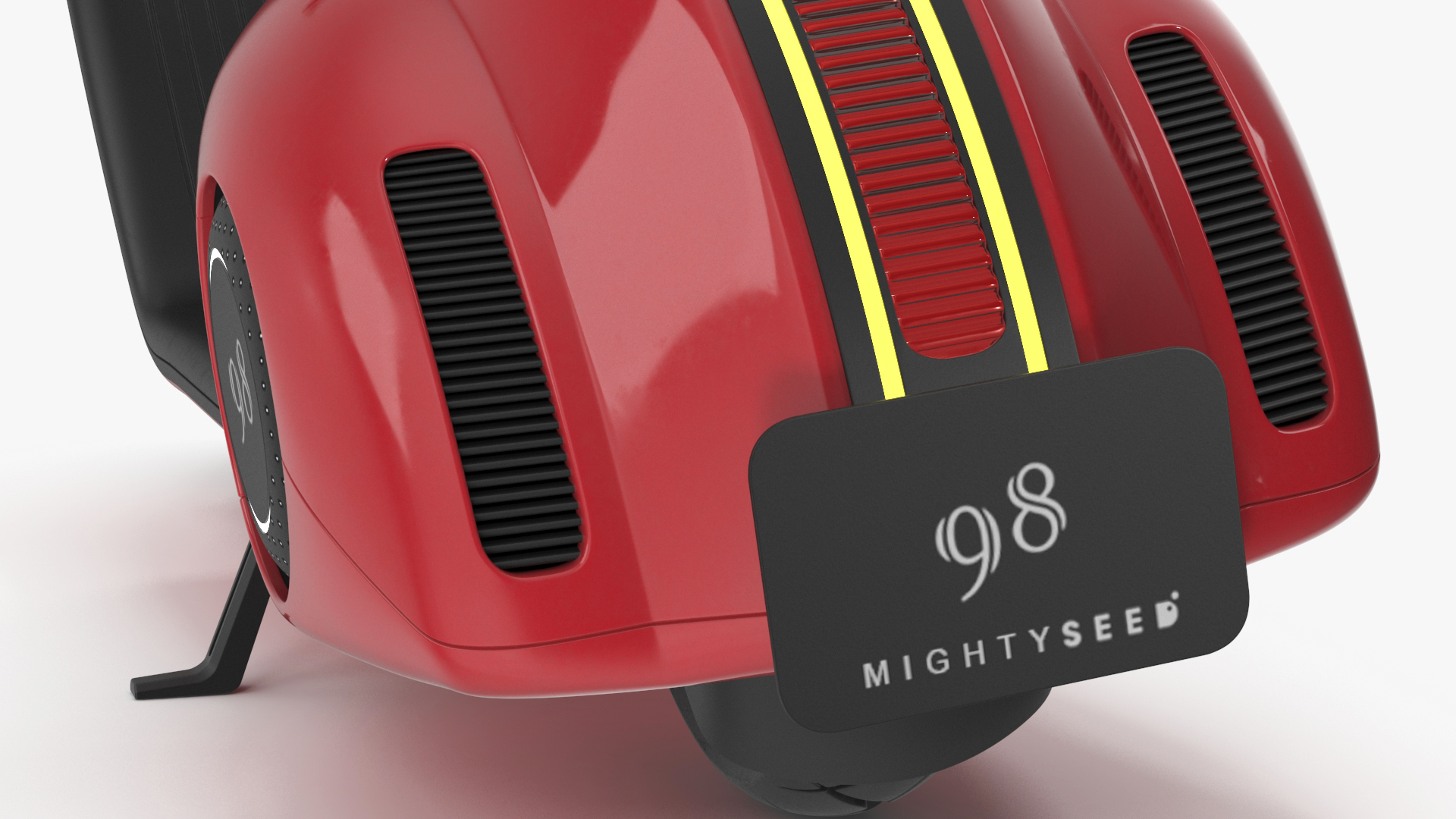 3D model Designer Red Electric Scooter Vespa 98 Lights On Rigged