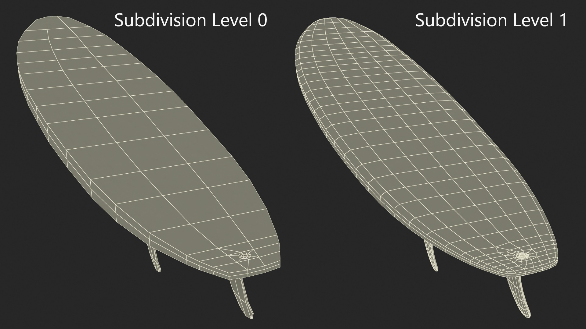 3D Hybrid Longboard Surfboard