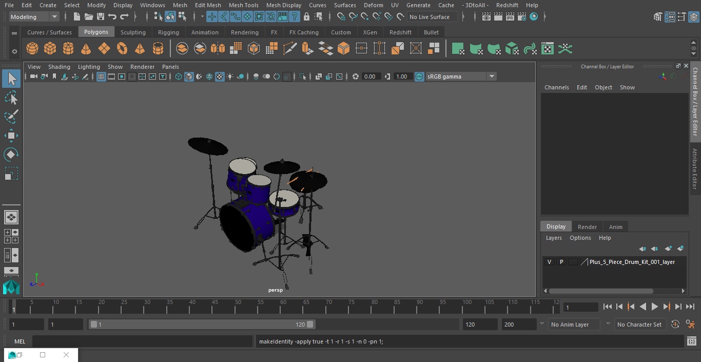 3D Plus 5 Piece Drum Kit