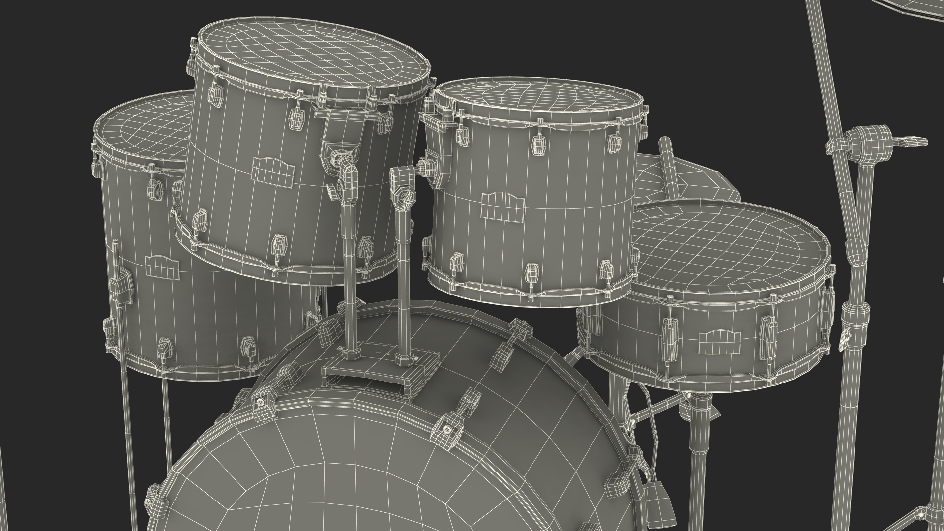 3D Plus 5 Piece Drum Kit