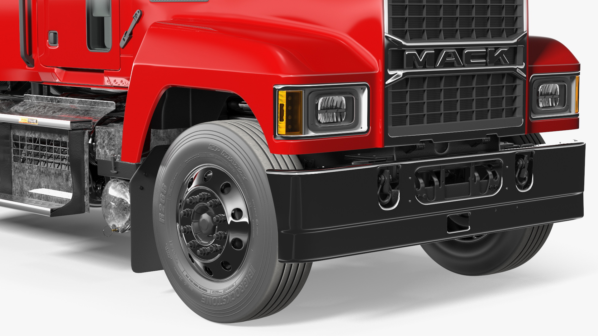 3D model Mack 2025 Pinnacle Day Cab Red