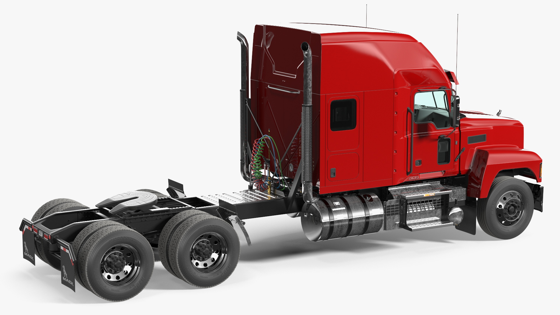 3D model Mack 2025 Pinnacle Day Cab Red