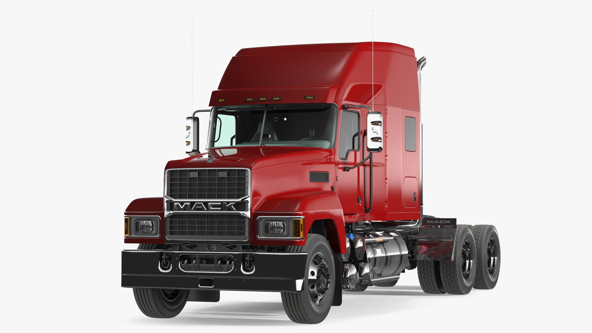 3D model Mack 2025 Pinnacle Day Cab Red