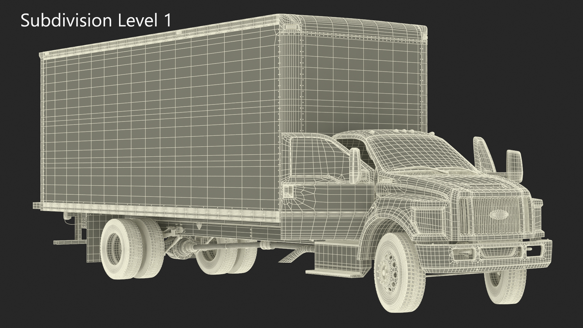 Ford F-650 Supertrack Cargo Rigged 3D model