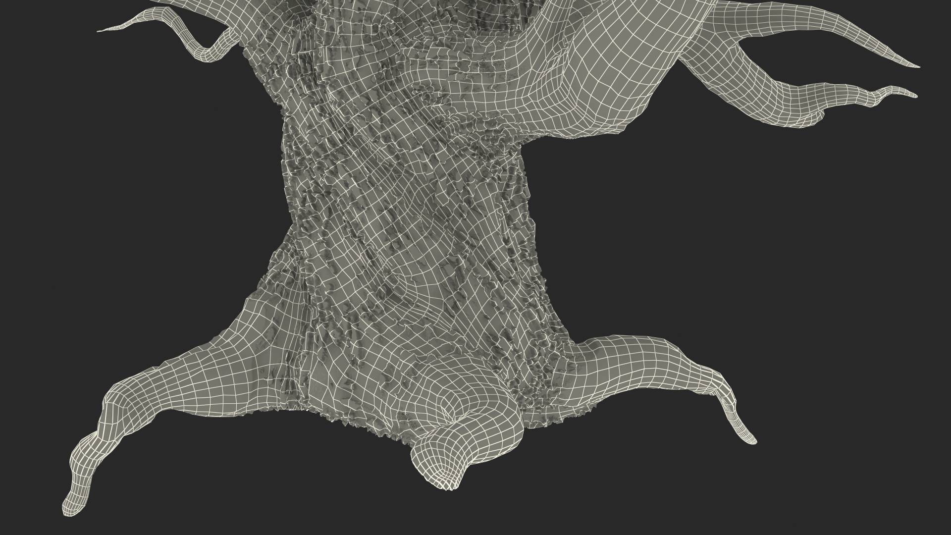 3D Spooky Old Twisted Tree model